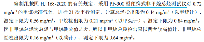 《固定污染源廢氣總烴、甲烷和非甲烷總烴的測(cè)定便攜式催化氧化-氫火焰離子化檢測(cè)器法》